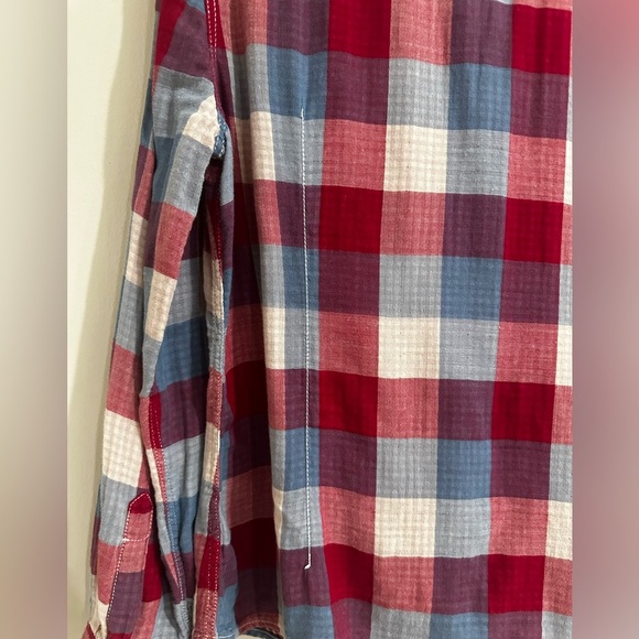 Red and Blue Plaid Button-Up - Picture 4 of 7
